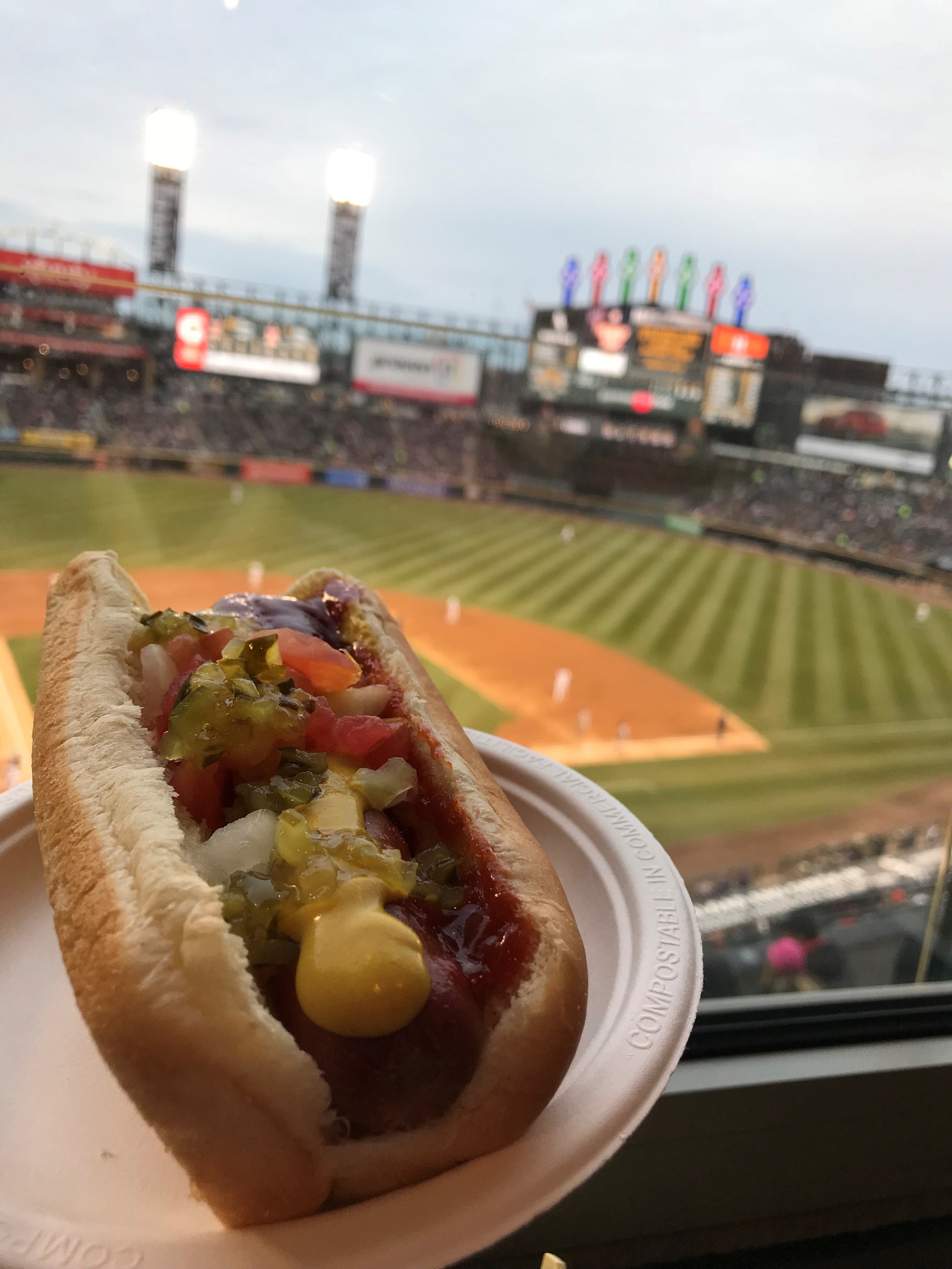 hot dog at Rate Field